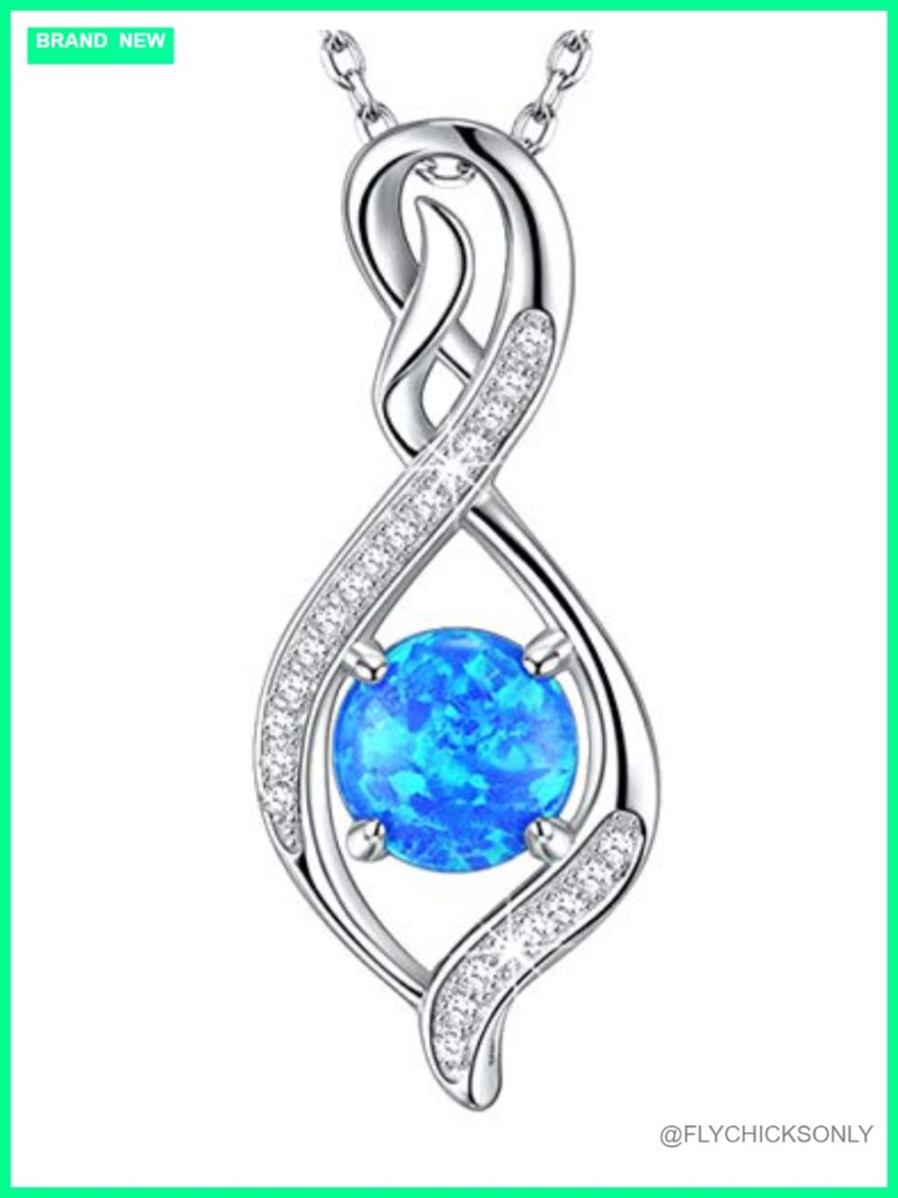 Birthday Gifts for Wife Mom Infinity Necklace Gemstone Pendant